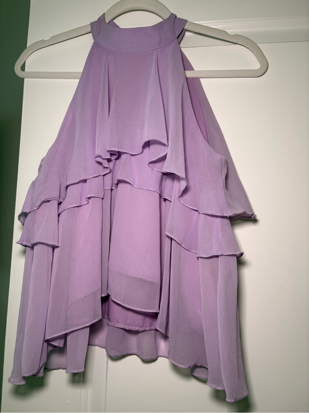 Feminine Casual SHEIN Purple Feminine Top Soft Girl Blouse Size XS